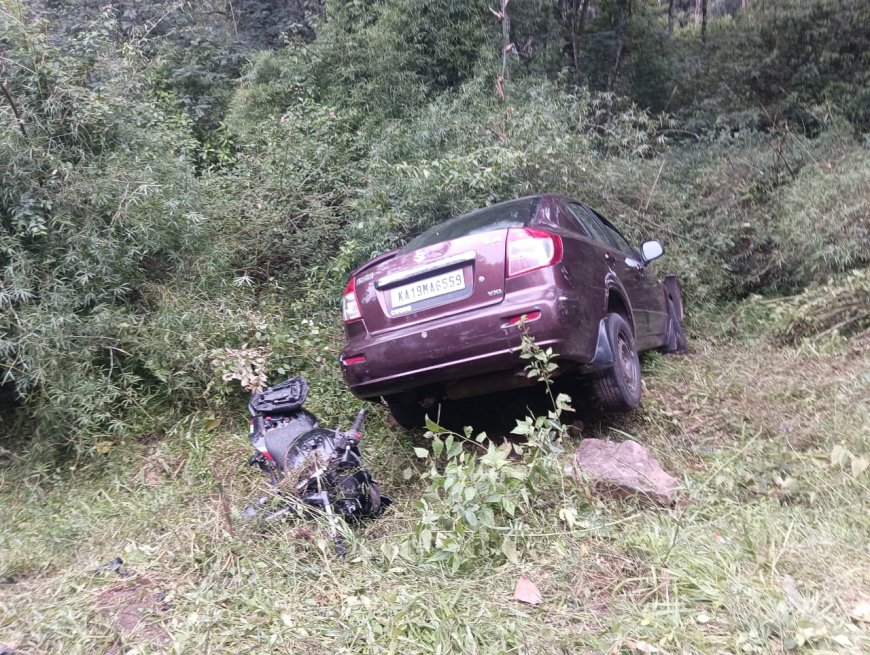 ಕುಶಾಲನಗರ: ಆನೆಕಾಡು ಬಳಿ ರಸ್ತೆ ಅಪಘಾತ ಬೈಕ್ ಸವಾರ ಸಾವು