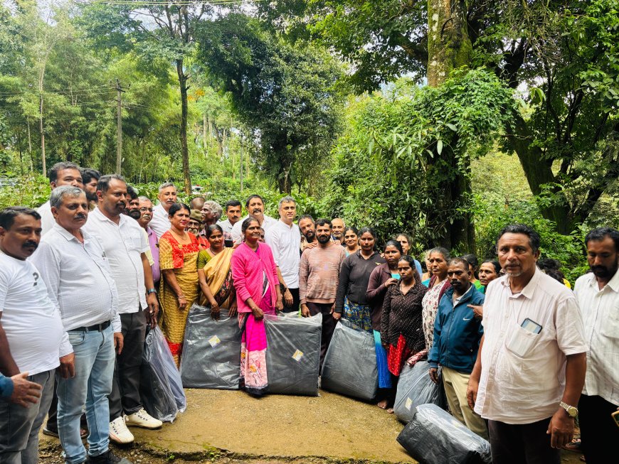 ವಿರಾಜಪೇಟೆ: ಸ್ವಂತ ವೆಚ್ಚದಲ್ಲಿ ಟಾರ್ಪಲ್ ವಿತರಿಸಿದ ಶಾಸಕ ಎ.ಎಸ್ ಪೊನ್ನಣ್ಣ