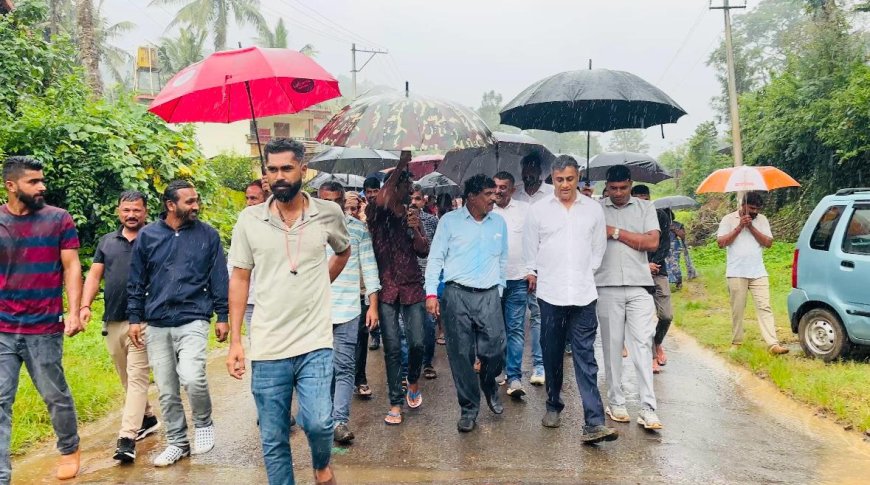 ವಿರಾಜಪೇಟೆ:ಬೆಟೋಳಿಯಲ್ಲಿ ಸಮುದಾಯ ಭವನ ನಿರ್ಮಿಸಲು ಸ್ಥಳ ಪರಿಶೀಲನೆ ನಡೆಸಿದ ಎ.ಎಸ್ ಪೊನ್ನಣ್ಣ