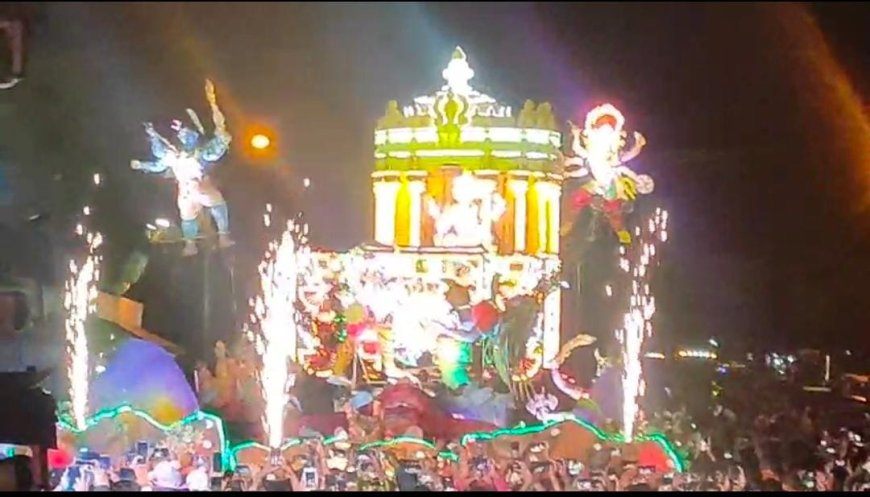 ಮಡಿಕೇರಿಯಲ್ಲಿ ಶಾಂತಿನಿಕೇತನ ಗಣಪತಿ ವಿಸರ್ಜನೆ ವೈಭವ