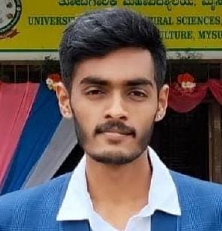 ಕೃಷಿ ಸಂಶೋಧನಾ ಅರ್ಹತಾ ಪರೀಕ್ಷೆಯಲ್ಲಿ ದೇಶಕ್ಕೆ 34ನೇ ಸ್ಥಾನ ಪಡೆದ ಸೋಮವಾರಪೇಟೆಯ ಸೃಜನ್