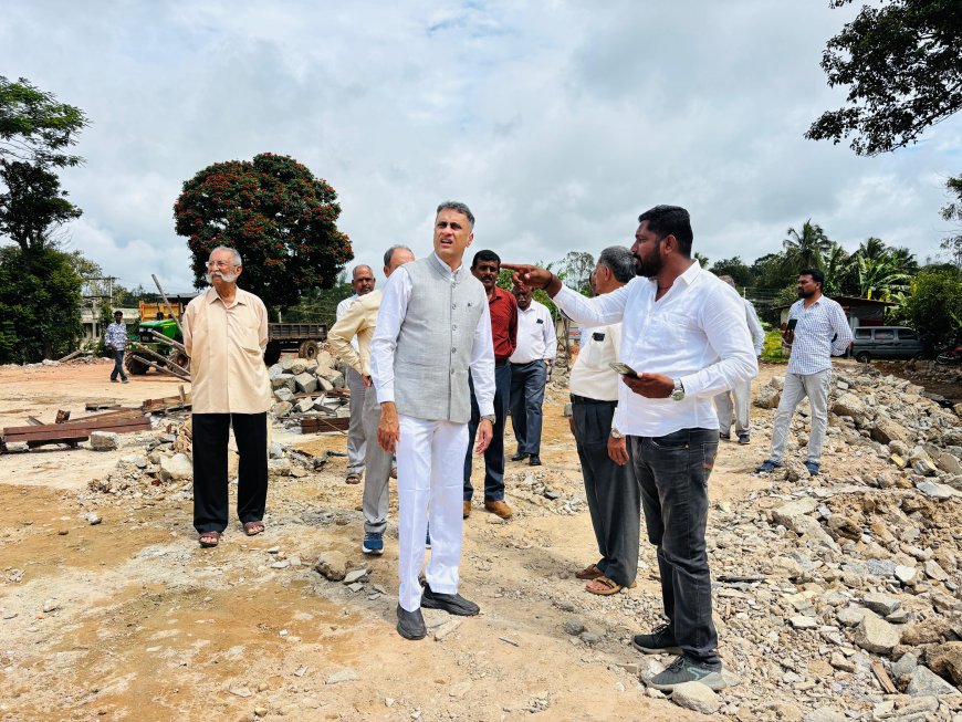 ಪೊನ್ನಂಪೇಟೆ:ನೂತನ ತಾಲ್ಲೂಕು ಕಚೇರಿ ಕಟ್ಟಡ ಕಾಮಗಾರಿ ವೀಕ್ಷಿಸಿದ ಶಾಸಕ ಎ.ಎಸ್ ಪೊನ್ನಣ್ಣ