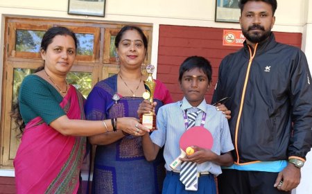 ಟೇಬಲ್ ಟೆನ್ನಿಸ್ ಪಂದ್ಯದಲ್ಲಿ ರಾಜ್ಯ ಮಟ್ಟಕ್ಕೆ ಆಯ್ಕೆಯಾದ ಸರ್ವದೈವತ ಪ್ರಾಥಮಿಕ ಶಾಲೆಯ ವಿಸ್ಮಿತ್