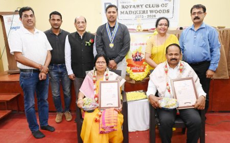 ರೋಟರಿ ವುಡ್ಸ್ ನಿಂದ ಕನ್ನಡ ರಾಜ್ಯೋತ್ಸವದ ಸಂಭ್ರಮ : ಸಾಥ೯ಕ ಜೀವನಕ್ಕೆ ಸಾಮಾಜಿಕ ಸೇವಾ ಕಾಯ೯ಗಳೂ ಮುಖ್ಯ -  ಸುಬ್ರಾಯ ಸಂಪಾಜೆ