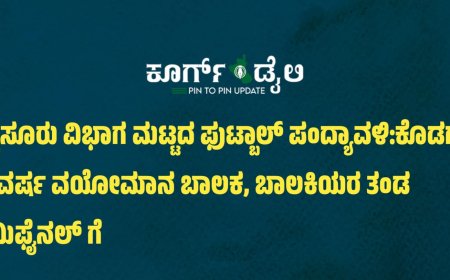 ಮೈಸೂರು ವಿಭಾಗ ಮಟ್ಟದ ಫುಟ್ಬಾಲ್ ಪಂದ್ಯಾವಳಿ:ಕೊಡಗು 17 ವರ್ಷ ವಯೋಮಾನ ಬಾಲಕ, ಬಾಲಕಿಯರ ತಂಡ ಸೆಮಿಫೈನಲ್ ಗೆ