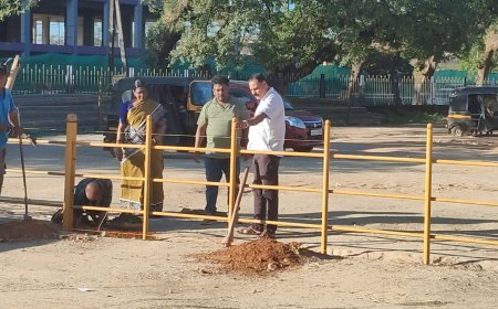 ಮಡಿಕೇರಿ ಗಾಂಧಿ ಮೈದಾನದಲ್ಲಿ ವಾಹನ ನಿಲುಗಡೆಗೆ ಕಡಿವಾಣ ಹಾಕಿದ ನಗರಸಭೆ