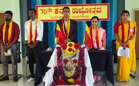 ವಿದ್ಯಾರ್ಥಿಗಳು ಕನ್ನಡ ಭಾಷೆ, ನೆಲ ಜಲದ ಬಗ್ಗೆ ಅಭಿಮಾನ ಹೊಂದಿರಬೇಕು:  ನಿವೃತ್ತ ಶಿಕ್ಷಕಿ ಹೆಚ್.ಜಿ. ಸಾವಿತ್ರಿ