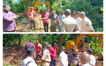 ನಾಪೋಕ್ಲು| ಚೆರಿಯಪರಂಬು ಕಲ್ಲುಮೊಟ್ಟೆ ಗ್ರಾಮದಲ್ಲಿ ಪ್ರಗತಿಯಲ್ಲಿರುವ ಸೇತುವೆ ನಿರ್ಮಾಣ ಕಾಮಗಾರಿಗೆ ಕಾವೇರಿ ನದಿ ದಡದಿಂದ ಗುಂಡಿ ಅಗೆದು ಮಣ್ಣು ಬಳಕೆ: ಗ್ರಾಮಸ್ಥರ ವಿರೋಧ