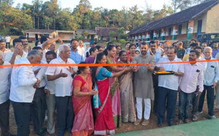 ಚಿಕ್ಕಕೋಳತುರು ಸರ್ಕಾರಿ ಶಾಲೆಯಲ್ಲಿ ನೂತನ ವಾಲಿಬಾಲ್ ಮೈದಾನ ಉದ್ಘಾಟನೆ ಮಾಡಿದ ಶಾಸಕ ಡಾ.ಮಂತರ್ ಗೌಡ