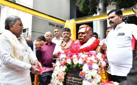 ಎಲ್.ಜೆ ಹಾವನೂರು ಅವರ ಪ್ರತಿಮೆ ಅನಾವರಣ ಕಾರ್ಯಕ್ರಮದಲ್ಲಿ ಶಾಸಕ ಎಎಸ್ ಪೊನ್ನಣ್ಣ ಭಾಗಿ