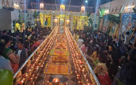 ಶನಿವಾರಸಂತೆ: ಚಂದ್ರಮೌಳೆಶ್ವರ ಗಣಪತಿ ದೇವಾಲಯದಲ್ಲಿ ಲಕ್ಷದೀಪೋತ್ಸವ