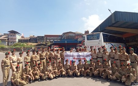 ಕೊಡಗು ವಿದ್ಯಾಲಯ ಎನ್.ಸಿ. ಸಿ ಕೆಡೆಟ್ ಗಳಿಂದ  ಬಸ್   ನಿಲ್ದಾಣಗಳಲ್ಲಿ  ಸ್ವಚ್ಚ ಕೊಡಗು ಅಭಿಯಾನ