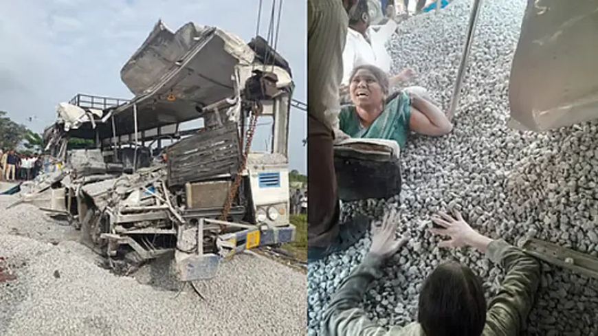 ತೆಲಂಗಾಣದ ರಂಗಾರೆಡ್ಡಿಯಲ್ಲಿ ಭೀಕರ ಬಸ್–ಲಾರಿ ಡಿಕ್ಕಿ: 24 ಮಂದಿ ಸಾವು