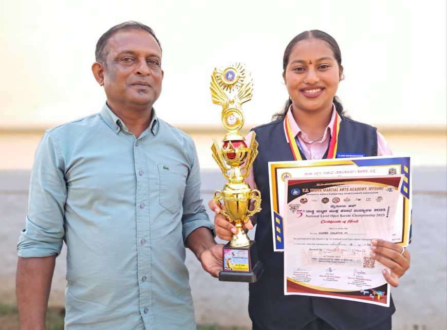 ಮನೆಯಪಂಡ ಶಿಪ್ಪ ಕಾಳಪ್ಪ ಭಾರದ ಗುಂಡು ಎಸೆತ ಸ್ಪರ್ಧೆಯಲ್ಲಿ ರಾಜ್ಯ ಮಟ್ಟಕ್ಕೆ ಆಯ್ಕೆ