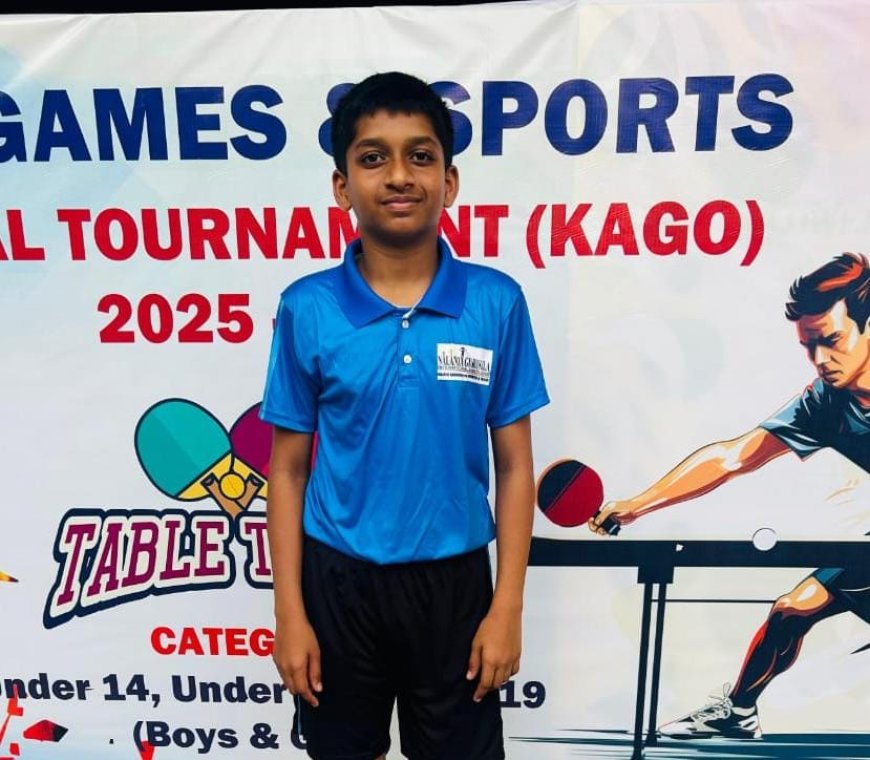 ನಳಂದ ಶಾಲಾ ವಿದ್ಯಾರ್ಥಿ ಟೇಬಲ್ ಟೆನ್ನಿಸ್ ಕ್ರೀಡೆಯಲ್ಲಿ ರಾಷ್ಟ್ರ ಮಟ್ಟಕ್ಕೆ ಆಯ್ಕೆ