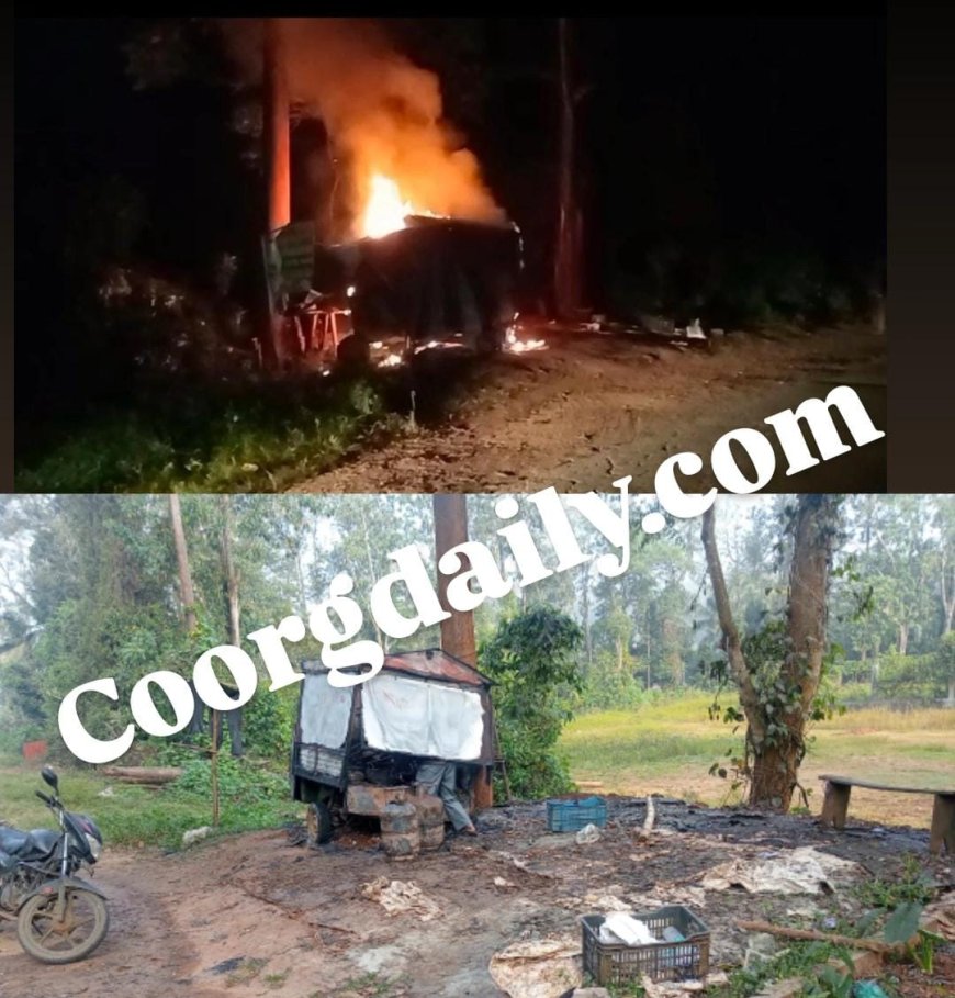 ನೆಲ್ಲಿಹುದಿಕೇರಿ:ಗೂಡಂಗಡಿ ಬೆಂಕಿಗೆ ಆಹುತಿ