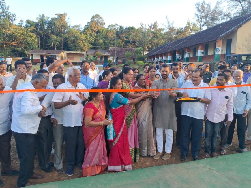 ಚಿಕ್ಕಕೋಳತುರು ಸರ್ಕಾರಿ ಶಾಲೆಯಲ್ಲಿ ನೂತನ ವಾಲಿಬಾಲ್ ಮೈದಾನ ಉದ್ಘಾಟನೆ ಮಾಡಿದ ಶಾಸಕ ಡಾ.ಮಂತರ್ ಗೌಡ