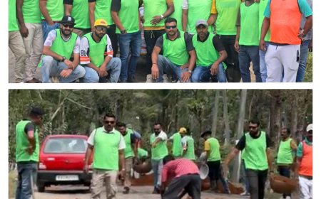 ನಾಪೋಕ್ಲು :ಗುಂಡಿಬಿದ್ದ ರಸ್ತೆಗೆ ಮಣ್ಣು ಹಾಕಿ ಮುಚ್ಚಿದ ಕೊಟ್ಟಮುಡಿಯ ಯುವಕರ ತಂಡ