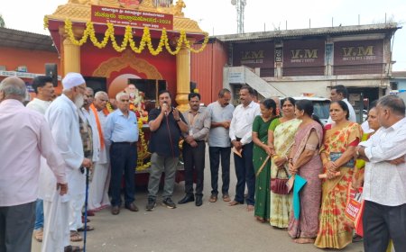 ಸುತ್ತೂರು ಜಾತ್ರಾ ಪ್ರಚಾರ ರಥಕ್ಕೆ ಕುಶಾಲನಗರದಲ್ಲಿ ಸ್ವಾಗತ