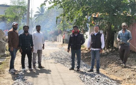 ಕುಶಾಲನಗರ:ಪುರಸಭೆ ವ್ಯಾಪ್ತಿಯ ನಿಂಗೇಗೌಡ ಬಡಾವಣೆಯಲ್ಲಿ ರಸ್ತೆ ಕಾಮಗಾರಿಗೆ ಚಾಲನೆ