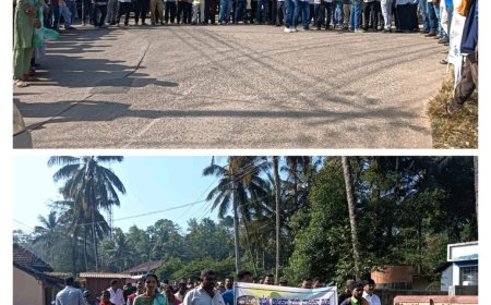 ಮರಗೋಡಿನಲ್ಲಿ ರಸ್ತೆ ತಡೆ ಪ್ರತಿಭಟನೆ