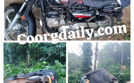 ಬಲ್ಲಮಾವಟಿ ಪೇರೂರು ಮಂಜಾಟ್ ಕಾಲೋನಿಯಲ್ಲಿ ಕಾಡಾನೆಗಳ ಹಾವಳಿ:ಆಟೋ ಹಾಗೂ ಬೈಕ್ ದ್ವಂಸ