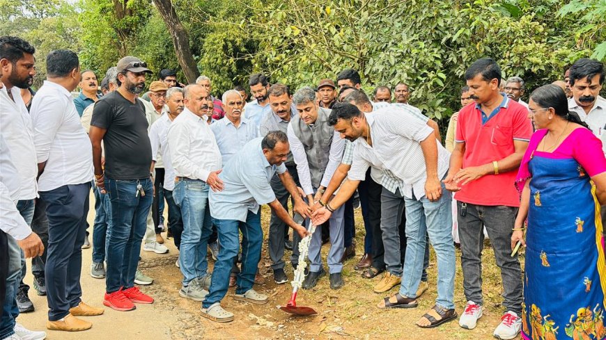ಪೊನ್ನಂಪೇಟೆ-ಕಾನೂರು-ನಿಟ್ಟೂರು ರಸ್ತೆ ನಿರ್ಮಾಣ ಕಾಮಗಾರಿಗೆ ಭೂಮಿ ಪೂಜೆ