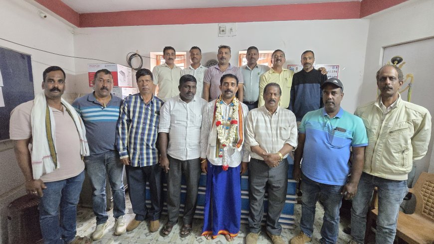 ವಿರಾಜಪೇಟೆ:ಗುತ್ತಿಗೆದಾರರ ಸಂಘದಿಂದ ಗಣೇಶ್ ಅವರಿಗೆ ಸನ್ಮಾನ