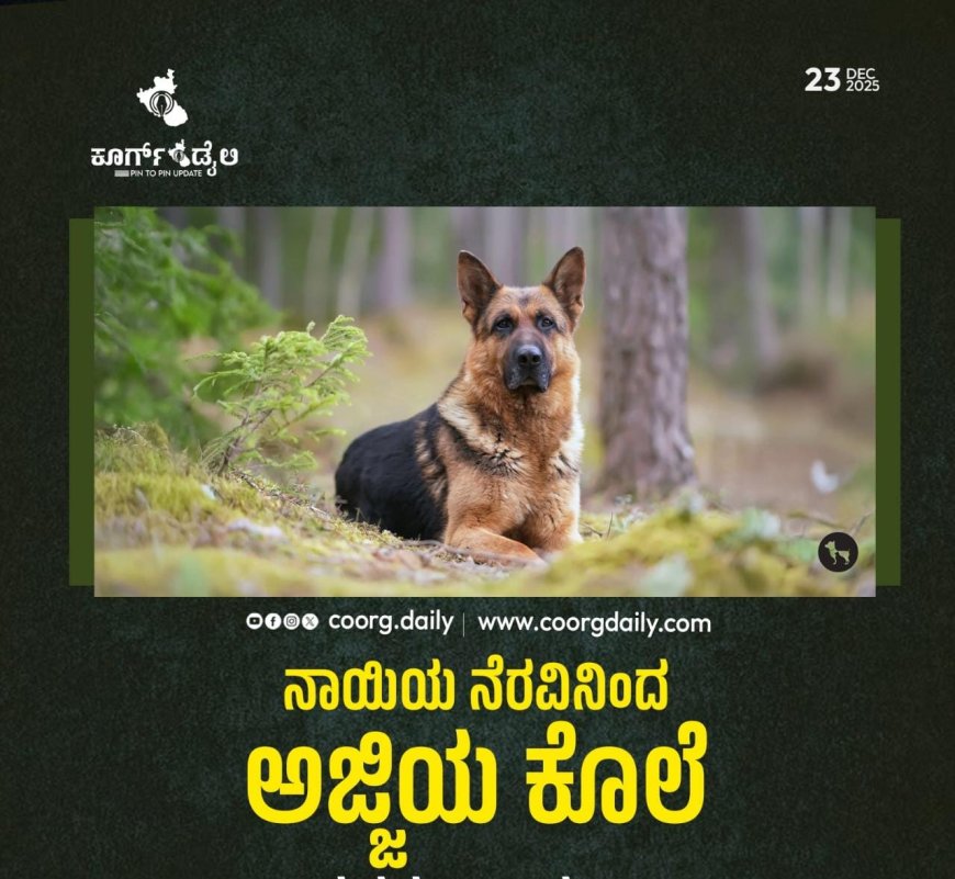 ನಾಯಿಯ ನೆರವಿನಿಂದ ಅಜ್ಜಿಯ ಕೊಲೆ ಪ್ರಕರಣ ಬಯಲು; ಮೊಮ್ಮಗನ ಬಂಧನ