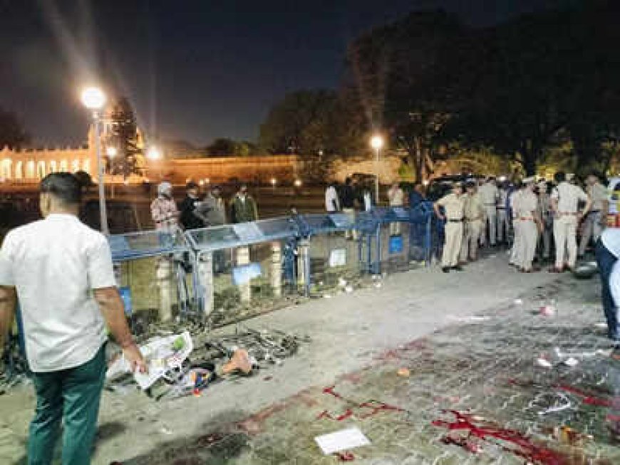 ಮೈಸೂರು ಅರಮನೆ ಮುಂಭಾಗ ಗ್ಯಾಸ್ ಬಲೂನ್ ಸಿಲಿಂಡರ್ ಸ್ಪೋಟ: ಒಬ್ಬರು ಮೃತ್ಯು