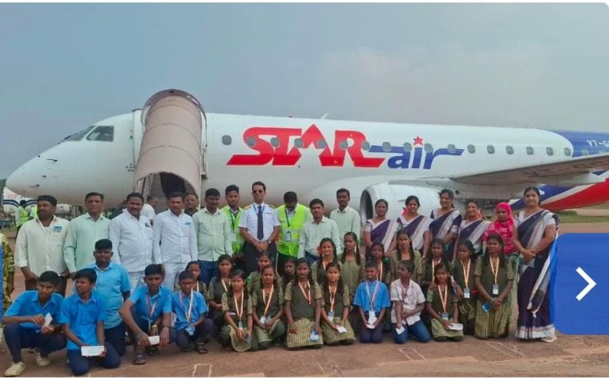 ಮುಖ್ಯೋಪಾಧ್ಯಾಯರ ಸ್ವಂತ ವೆಚ್ಚದಲ್ಲಿ ಸರ್ಕಾರಿ ಶಾಲೆ ಮಕ್ಕಳಿಗೆ ವಿಮಾನ ಪ್ರವಾಸ