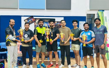 ರಾಯಲ್ ಕೂರ್ಗ್ ಸ್ಮ್ಯಾಶರ್ಸ್ ದುಬೈ ವತಿಯಿಂದ ಬ್ಯಾಡ್ಮಿಂಟನ್ ಪಂದ್ಯಾವಳಿ:ಪ್ರಜ್ವಲ್ ಶೆಟ್ಟಿ ಮತ್ತು ಸೃಜನ್ ಜೋಡಿ ಚಾಂಪಿಯನ್