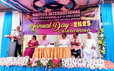 ರಾಫೆಲ್ಸ್ ಇಂಟರ್ನ್ಯಾಷನಲ್ ಸ್ಕೂಲ್ ಹಾಗೂ ಕಾಲೇಜು ವಾರ್ಷಿಕೋತ್ಸವ ಸಂಭ್ರಮ:  ಆಧುನಿಕ ಯುಗ ನೈಸರ್ಗಿಕ ಜಗತ್ತು ಮರೆತು ಎಐ ತಂತ್ರಜ್ಞಾನದತ್ತ ಮುಖ ಮಾಡುತ್ತಿರುವುದು ದುಃಖಕರ: ವಕೀಲ ಬಾಲಸುಬ್ರಹ್ಮಣ್ಯ ಕಂಜರ್ಪಣೆ ಅಭಿಪ್ರಾಯ