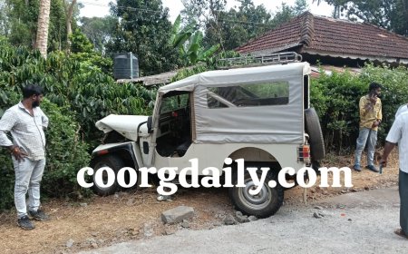 ಸಿದ್ದಾಪುರ: ಕುಡಿದ ಅಮಲಿನಲ್ಲಿ ಜೀಪು ಚಾಲನೆ,ಕಾರ್ಮಿಕರಿಗೆ ಗಂಭೀರ ಗಾಯ:  ಜೀಪು ಚಾಲಕ ಪೋಲಿಸ್ ವಶಕ್ಕೆ