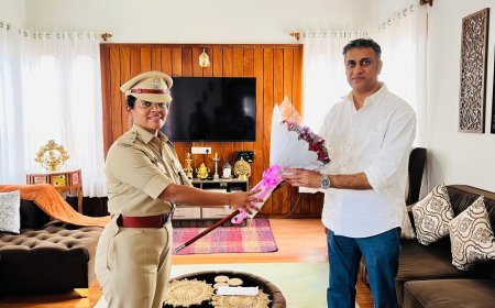 ಶಾಸಕ‌ ಎಎಸ್ ಪೊನ್ನಣ್ಣ ಅವರನ್ನು ಭೇಟಿ ಮಾಡಿದ ನೂತನ ಎಸ್.ಪಿ ಬಿಂದು ಮಣಿ