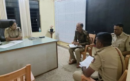 ನಾಪೋಕ್ಲು ಪೊಲೀಸ್ ಠಾಣೆಗೆ ನೂತನ ಪೊಲೀಸ್ ವರಿಷ್ಠಾಧಿಕಾರಿ  ಬಿಂದುಮಣಿ ಭೇಟಿ