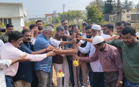 ಕುಶಾಲನಗರ: ಮೌಲಾನ ಆಜಾದ್ ಮಾದರಿ ಶಾಲಾ ಕಟ್ಟಡ ನಿರ್ಮಾಣ ಕಾಮಗಾರಿಗೆ ಚಾಲನೆ