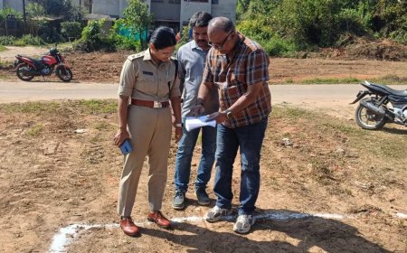 ಮಡಿಕೇರಿ:ಪೊಲೀಸ್ ವಸತಿ ಗೃಹಗಳನ್ನು ನಿರ್ಮಿಸಲಿರುವ ಸ್ಥಳ ಪರಿಶೀಲನೆ ‌ನಡೆಸಿದ ಎಸ್.ಪಿ ಬಿಂದು ಮಣಿ