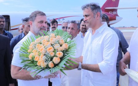 ಮೈಸೂರಿನಲ್ಲಿ ರಾಹುಲ್ ಗಾಂಧಿ ಅವರನ್ನು ಸ್ವಾಗತಿಸಿದ ಶಾಸಕ ಎ.ಎಸ್.ಪೊನ್ನಣ್ಣ