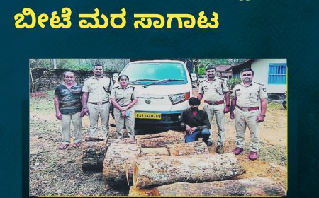 ಸಂಪಾಜೆ;ಭತ್ತದ ಹೊಟ್ಟಿನಡಿ ಬೀಟೆ‌ ಮರ ಸಾಗಾಟ