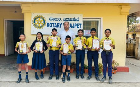 4ನೇ ರಾಜ್ಯ ಮಟ್ಟದ ಅಬಾಕಸ್ ಮತ್ತು ಕ್ಯಾಲಿಗ್ರಫಿ ಸ್ಪರ್ಧೆಯಲ್ಲಿ ವಿರಾಜಪೇಟೆ ರೋಟರಿ ಪ್ರೈಮರಿ ವಿದ್ಯಾರ್ಥಿಗಳ ಸಾಧನೆ