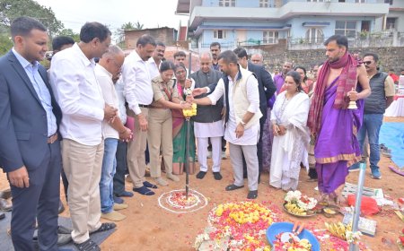 ಮಡಿಕೇರಿ:ಪೊಲೀಸ್ ಮೈತ್ರಿ ಭವನದ ಬಳಿ 5.30 ಕೋಟಿ ರೂ ವೆಚ್ಚದಲ್ಲಿ ಪೊಲೀಸ್ ವಸತಿ ಗೃಹ ನಿರ್ಮಾಣಕ್ಕೆ ಚಾಲನೆ