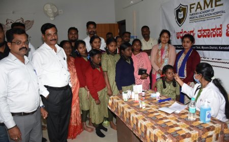 ಮರೂರು ತಿತಿಮತಿ ಆಶ್ರಮ ಶಾಲೆಯಲ್ಲಿ ಮಕ್ಕಳಿಗೆ ಆರೋಗ್ಯ ತಪಾಸಣೆ