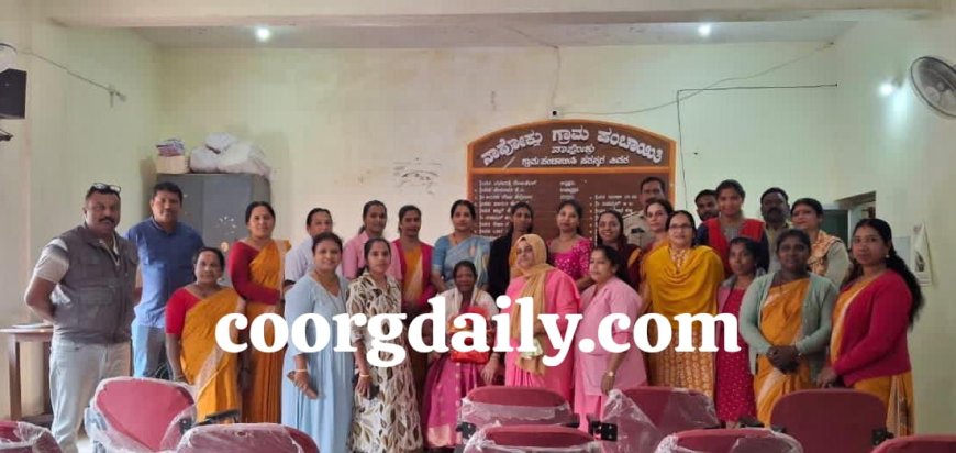 ನಾಪೋಕ್ಲುವಿನ ನಿವೃತ್ತ ಅಂಗನವಾಡಿ ಕಾರ್ಯಕರ್ತೆ ಎಂ.ಪಿ. ಜ್ಯೋತಿಗೆ ಪಂಚಾಯತ್ ವತಿಯಿಂದ ಸನ್ಮಾನ