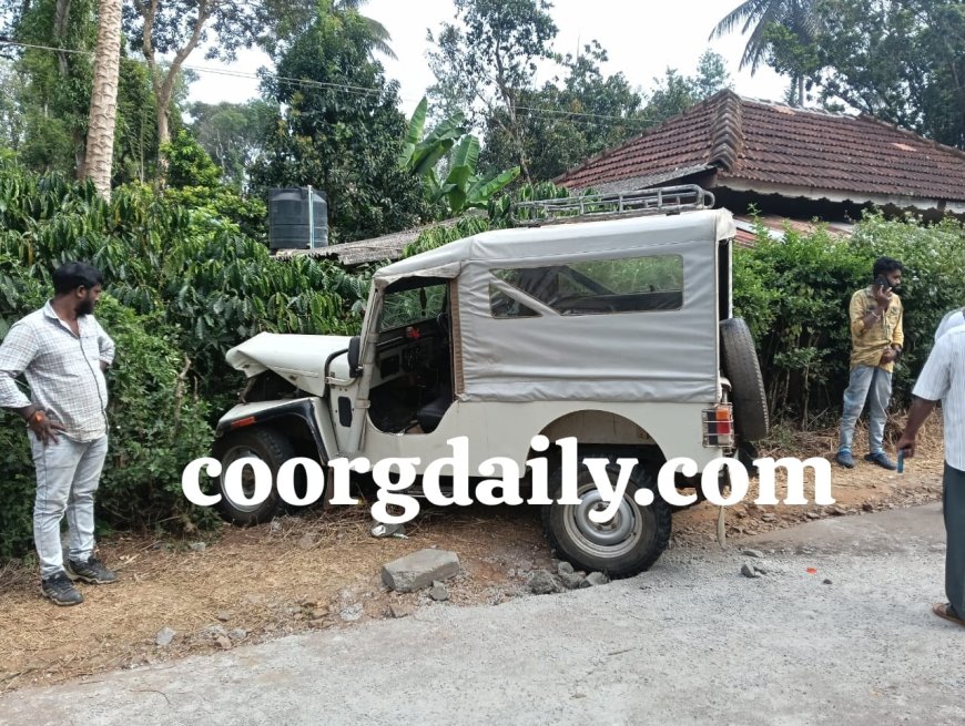 ಸಿದ್ದಾಪುರ: ಕುಡಿದ ಅಮಲಿನಲ್ಲಿ ಜೀಪು ಚಾಲನೆ,ಕಾರ್ಮಿಕರಿಗೆ ಗಂಭೀರ ಗಾಯ:  ಜೀಪು ಚಾಲಕ ಪೋಲಿಸ್ ವಶಕ್ಕೆ