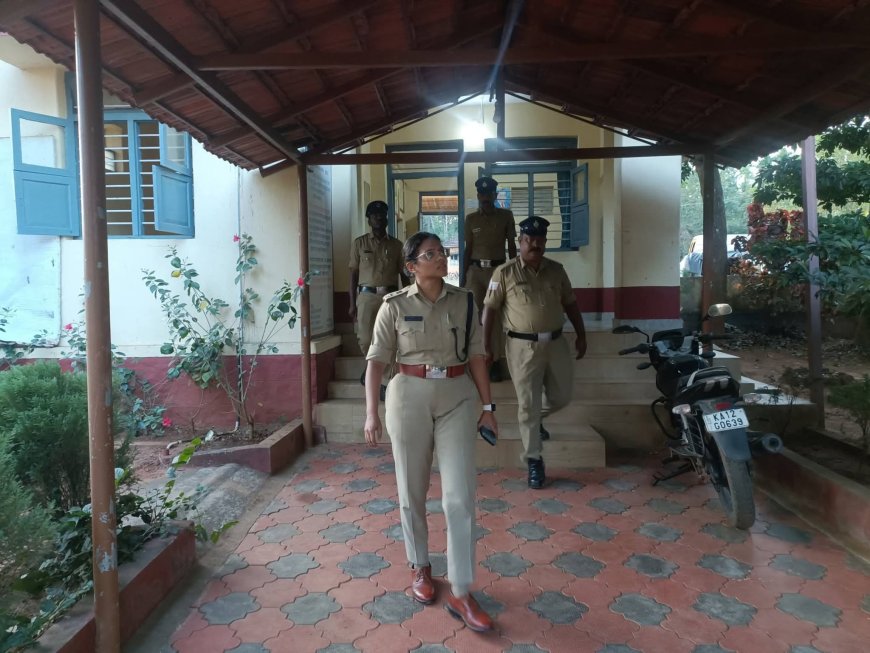 ತಿತಿಮತಿ ಮತ್ತು ಬಾಳೆಲೆ‌ ಉಪಠಾಣೆಗಳಿಗೆ‌ ಭೇಟಿ‌ ನೀಡಿ ಪರಿಶೀಲಿಸಿದ ಎಸ್.ಪಿ ಬಿಂದುಮಣಿ