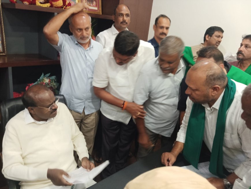 ಕೇಂದ್ರ ಸಚಿವ ಎಚ್.ಡಿ ಕುಮಾರಸ್ವಾಮಿ ಅವರನ್ನು ಭೇಟಿ ಮಾಡಿದ ಕೊಡಗು ರೈತ ಸಂಘ