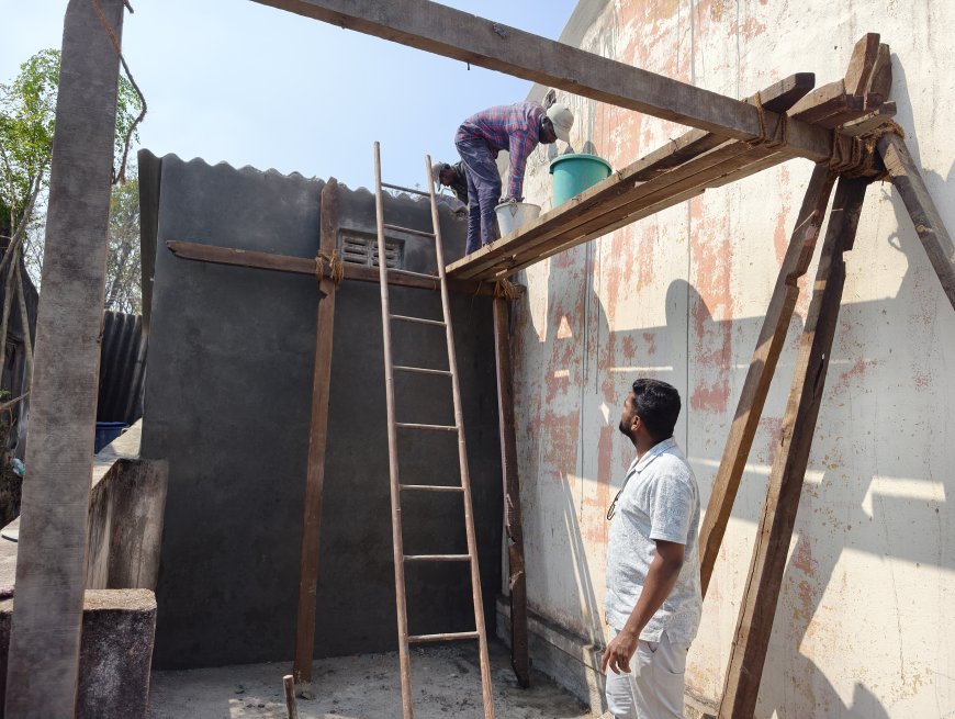 ಗ್ರಾ.ಪಂ ಸದಸ್ಯ ಕೆ.ಬಿ.ಶಂಶುದ್ಧೀನ್ ಅವರಿಂದ ಸುಂದರನಗರ ಅಂಗನವಾಡಿ ಅಭಿವೃದ್ಧಿ ಕಾಮಗಾರಿ ಪರಿಶೀಲನೆ