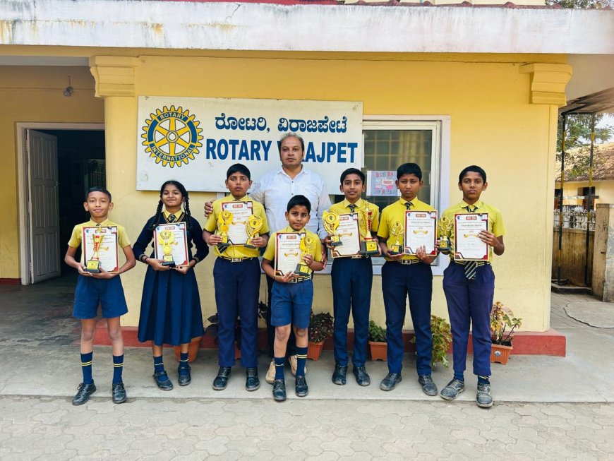 4ನೇ ರಾಜ್ಯ ಮಟ್ಟದ ಅಬಾಕಸ್ ಮತ್ತು ಕ್ಯಾಲಿಗ್ರಫಿ ಸ್ಪರ್ಧೆಯಲ್ಲಿ ವಿರಾಜಪೇಟೆ ರೋಟರಿ ಪ್ರೈಮರಿ ವಿದ್ಯಾರ್ಥಿಗಳ ಸಾಧನೆ