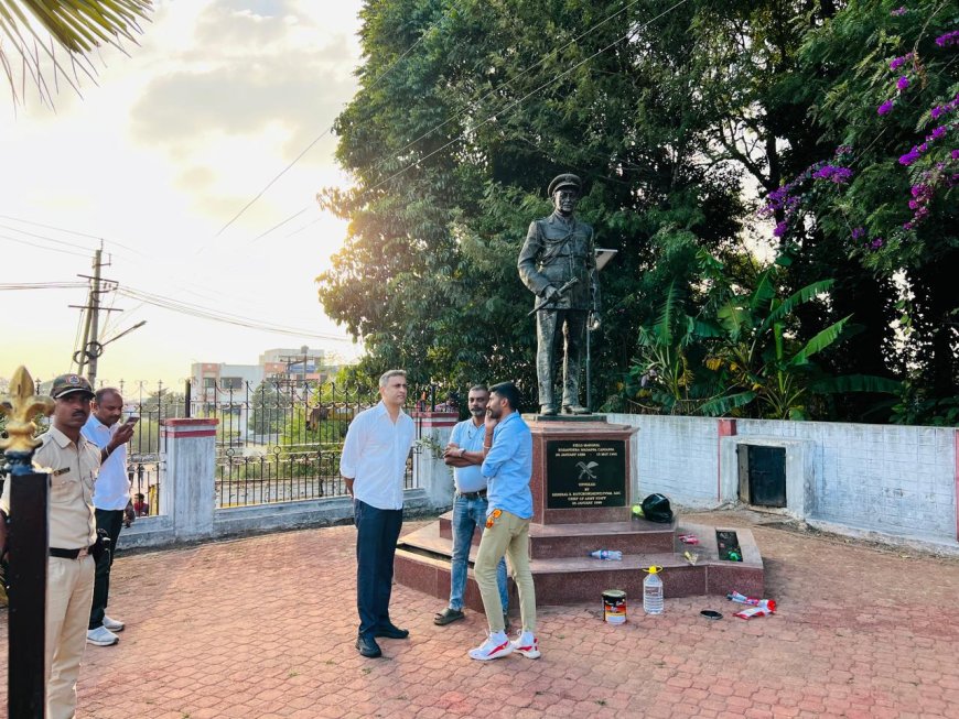 ಫೀಲ್ಡ್ ಮಾರ್ಷಲ್ ಕೆ.ಎಂ ಕಾರ್ಯಪ್ಪ ಅವರ ಸ್ಮಾರಕಕ್ಕೆ ಭೇಟಿ ನೀಡಿದ ಶಾಸಕ ಎಎಸ್ ಪೊನ್ನಣ್ಣ